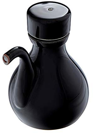 Sojasoßenspender TANSHOKU KURO Sojasauce Essig Spender aus Japan Keramik Schwarz Ø 7, H 11 cm, 130 ml