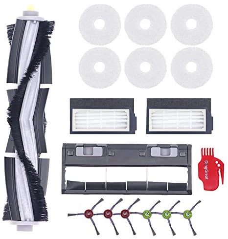 DingGreat Replacement Parts for ECOVACS DEEBOT X1 Omni/Turbo Robot Vacuum Cleaner, 1 Main Brush, 6 Side Brushes, 2 Filters, 6 Mop Cloth, 1 Main Brush Cover, 1 Cleaning Brush
