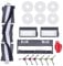 DingGreat Replacement Parts for ECOVACS DEEBOT X1 Omni/Turbo Robot Vacuum Cleaner, 1 Main Brush, 6 Side Brushes, 2 Filters, 6 Mop Cloth, 1 Main Brush Cover, 1 Cleaning Brush