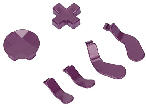 Für One Elite Series 2 Controller Metall-Ersatzteile, Einschließlich 4 Trigger Paddles und 2 Austauschbare D-Pads Cross Key Edelstahl(Violett)