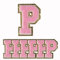 6 PCS Pink Chenille Letter Patches, Embroidered Letters, Glitter Patches, Varsity Iron on Gold Letter Patches, Sew On Letter Patch 3.1in Height Letter P