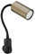 etc-shop Steckerleuchte GU10 Steckdosenlampe mit Schalter Küche Steckdosenleuchte schwarz mit schwenkbarem Spot, altmessing, Schwanenhals, GU10 Fassung, LxBxH 32x5,5x43cm