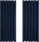 Deconovo Blackout Curtains Bedroom Super Soft Thermal Insulated Curtains Blackout Eyelet Blackout Curtains for Living Room 66 x 84 Inch Navy Blue 2 Panels