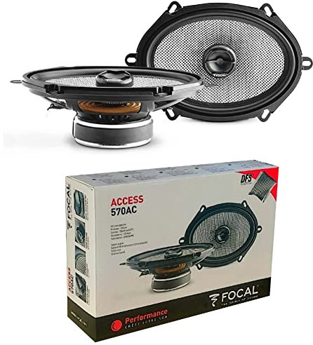 KIT Set pour Focal Access 570AC 570 AC 2 Enceintes coaxiales ovales 2 Voies 5 x 7 13 x 18 cm 60 Watts rms 120 Watts Max 4 ohm 88,65 DB spl Voiture, Paire