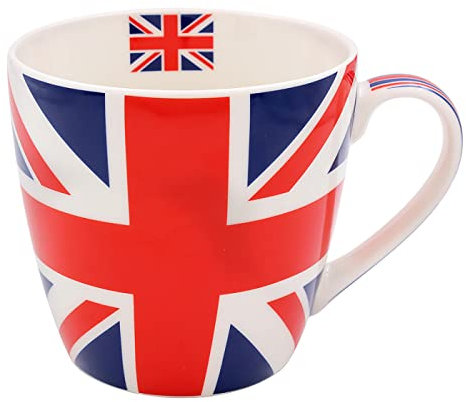 The Leonardo Collection Union Jack Breakfast Mug for Home & Kitchen | Newly Designed Mugs for Tea & Coffee | Lovely Cup for Mens Gifts & Birthday Gifts for Women