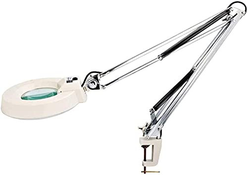 HWSY Lampe à LED Pliante en Verre de Table à Pince pour la Soudure de réparation de téléphone d'horloge de Lecture âgée avec loupe Interesting