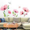 Timelesslong Wandtattoo Wanddeko Wohnzimmer Blumen Rosa Lotus Libelle Wandsticker Pflanzen Deko Tapete Groß Rose Wandaufkleber Blume Wandbilder für Schlafzimmer Flur Büro Fensterbilder Deko