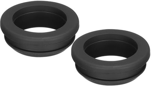 sourcing map 2Pcs Snap Rubber Grommet Plug Mount Dia 32.6mm ID 26.5mm Seal Anti-Scratch for Electrical Box Cable Pipe Black