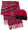CALVIN & OLIVIA Schal mit Kaschmir-Haptik, weich, Winter, weich, Schottenkaro, modisch, schottisches Karo, mehrfarbig, Geschenk für Männer und Frauen, Weihnachtliches rotes Schottenkaro, Standard