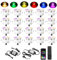 20er WiFi Intelligent RGB+IC Dreamcolor LED Bodenstrahler Spots Multicolor Chasing Effekt Terrassenbeleuchtung Arbeitet mit Alexa, Google Home,DC12V Ø31mm IP67 Wasserdicht LED Einbaustrahler