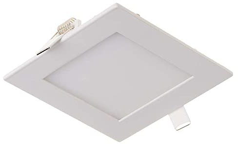 LED Einbaustrahler flach LED Einbaupanel Einbau Deckenstrahler LED Deckenleuchte weiß, Aluminium, 3W 130lm warmweiß, LxBxH 8,4x8,4x1,2cm