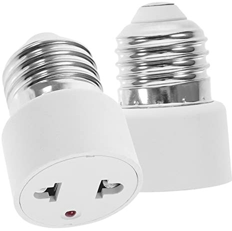 Artibetter 2 Pièces Convertisseur E27 Adaptateur De Prise De Pour Rallonge De Douille Dampoule Douille D'ampoule Adaptateur De Sortie D'ampoule E26 Lampe E27 Abdos Les Lampes Cache-prise