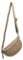ADEL Bauchtasche Damen Echtleder Sandy Handgemachte Umhängetasche Crossbody Bag mit Stilvollem Verstellbarem Ledergurt 2 Fächer Stylische Schultertasche Made in Italy Tasche (Taupe)