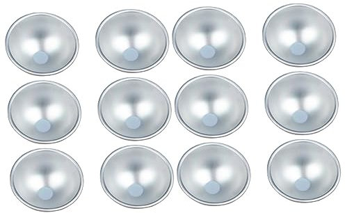 TOPBATHY 2 Set Di Per Budino Antiaderenti Per Tortine Semicircolari in Lega Di Alluminio Per Piccole Torte E Crostate 6 Pezzi * 2