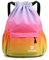 JSNOM Turnbeutel Kordelzug Wasserdicht Sportbeutel: Beutel Rucksack Groß mit Reißverschluß Innentasche Gymsack Gym Bag für Damen Herren (Regenbogen)