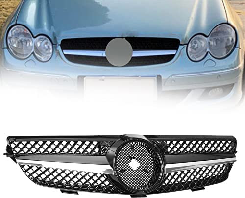 Diamond Style Auto Frontstoßstange Mesh Oberer Grill Racing Grille Für Benz CLK 320 500 W209 2003 2004 2005 2006 2007 2008 2009