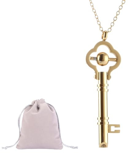 GMXJGZ 1Pcs Atemkette Rauchentwöhnung Edelstahl Hoki Halskette Gegen Angst Raucherentwöhnung Halskette Rauchentwöhnung Hilfsmittel Rauchentwöhnung Kette mit 1 Aufbewahrungstasch(Gold)