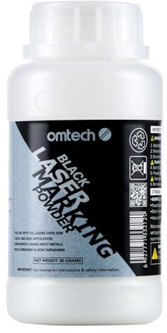 OMTech Lasermarkierpulver für Metallmarkierung, CO2 Laser Graviermaschinen, Lasermarkierungspuder, Metallmarkierung, CO2-Laser