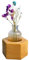 NLDGR Blumenvase, Auto-Pflanzenhalter, Mini-Vase mit Künstlichen Blumen, Auto-Pflanzenbehälter mit Walnussständer, Dekorativ, Auto-Armaturenbrett-Vase, Auto-Entlüftungsanhänger, (Hoher