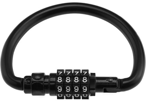 The Lord of the Tools 1 moschettone con combinazione di tipo D, resistente, per valigie, caschi, valigie, bagagli, zaini, serrature nere