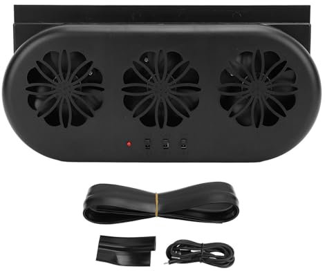 Solar Powered Car Ventilator, Rapid Cooling Performance, Solar Power Car Exhaust Fan with 3 Air Outlet, Air Vent Radiator Car Window Solar Cooling Vent Exhaust Cooler Ventilation
