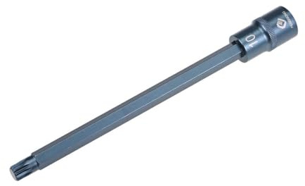 TOP-VIGOR Triple Square Spline Bit Socket, 1/2 Drive x M10 (10mm) CR-V Key Socket, Premium S2 Steel Bits, Bit with 8 Length for Car, Trucks Repair(for Hand Use Only)