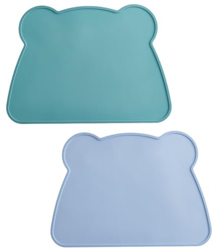 2 Stück Silikon Platzdeckchen - Abwaschbare Tischsets und Malunterlage für Kinder - Mehrzweck Antihafte Rutschfeste Unterlage