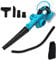 21V Cordless Leaf Blower for Makita 18V Battery, Electric Handheld Leaf Blower with 5 Adjustable Speeds, 2 IN 1 Garden Leaf Blowers and Vacuums for Leaf/Snow/Dust Blowing/Lawn Care (Without battery)