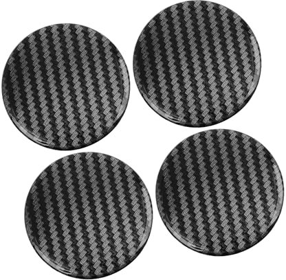 A ABSOPRO 60mm Fibre Carbonio Stile Emblema Auto Centro Ruota Coprimozzo Adesivo Resina Trasparente 4pz Sostituzione dell'articolo