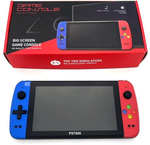 Console di Gioco Portatile Ps7000, Grande Schermo HD da 7 Pollici PSP Doppio Joystick Arcade retrò Emulatori NES Gba Ps1 N64 3ds 10 Integrati Supporta Il Salvataggio E Il Download di Giochi