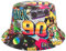 YAMEIZE Retro 90er Bucket Hut Frauen Männer Fischerhut 90er Outfits Rave Sonnenkappe Packbar Rock Summer
