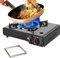 Sghtil Outdoor Cassette Stove - Hornillo de camping para exteriores con quemador potente, diseño robusto, regulación de llama en varios niveles, encendido automático para viajes, senderismo