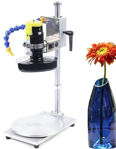 Electric DIY Bottle Cutter Machine, Wine Bottle Glass Cutter Tool Kit, 3000-6000RPM Adjustable Speed, DIY Creative Crafts Glass Bottle Cutter for Round/Square/Irregular Glass or Ceramic Bottles