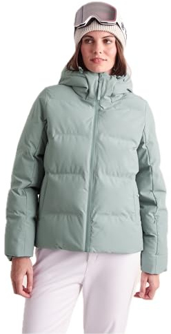 TOG24 Orelle Womens Quilted Ski Coat, Hood Heat-Sealed Snow Waterproof Rain | Jacket, Windproof, DWR coating, Chest pocket, Pockets, Ribbed cuffs, Skiing