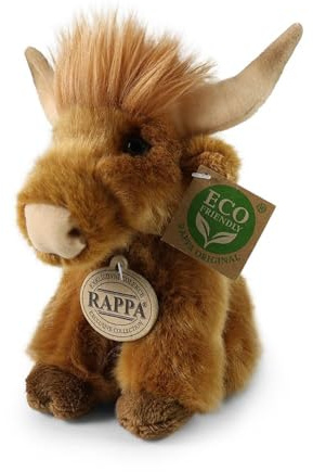 Rappa Plüsch Hochlandrind Kuscheltier 16 cm umweltfreundliches Spielzeug.