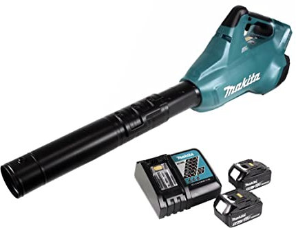 Makita DUB362Z - 2 ventole a batteria da 18 V + 2 batterie da 5,0 Ah BL1850b + caricatore DC18RC