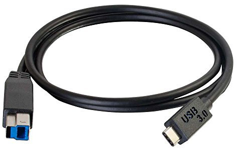 C2G 88867 3M USB Printer Cable, USB-C to USB-B 3.0 (USB 3.1 Gen 1) C to B Lead. Compatible with printers and scanners from HP, Epson, Brother, Samsung, Cannon and all other USB C/B devices, Black