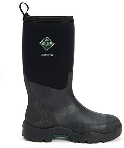 Muck Boots Unisex Derwent II Pull On Waterproof Wellington Boot, Black, 10
