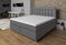 Tesla Dreams Boxspringbett 140x200 Ronda, 7 Zonen Taschenfederkern-Matratze H2/H3, gratis Montage, Topper Komfortschaum, Unterbau Taschenfederkern, Grau