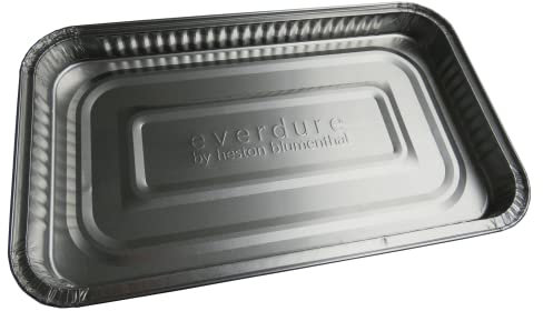 everdure by heston blumenthal Abtropfschale 10 Stück I Grillschale aus Aluminium I Tropfschale für FORCE & FURNACE Gasgrill I Alu-Schale mit Logoprägung I Behälter zum Auffangen von Öl & Fett