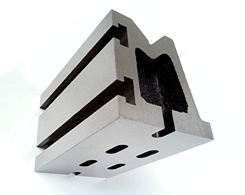 Quality Precision Graded Caste Iron VEE Angle Plates-Stress RELIEVED - Work-Holding Clamping MILLING Engineering Machine Tools-Heavy Duty (3 x 3 x 5 (75 x 75 x 125 mm) T-Slotted)