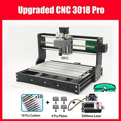 CNC 3018Pro con ER11, controlador fuera de línea, control de GRBL DIY mini máquina cnc, pcb de 3 ejes, grabador láser de madera Router (Paquete2)