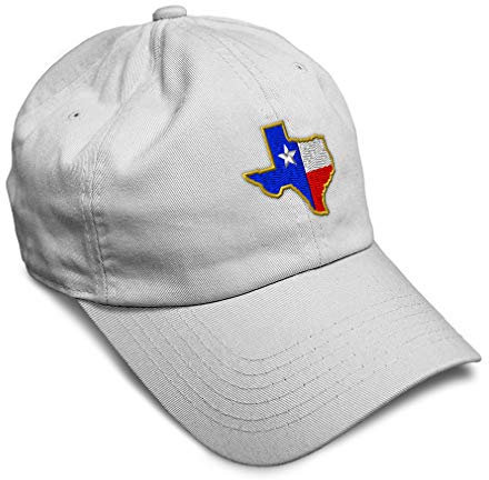 Weiche Baseballkappe, Texas-Flagge, Karte mit Stickerei, Baumwolle, Weiss/opulenter Garten, Einheitsgröße