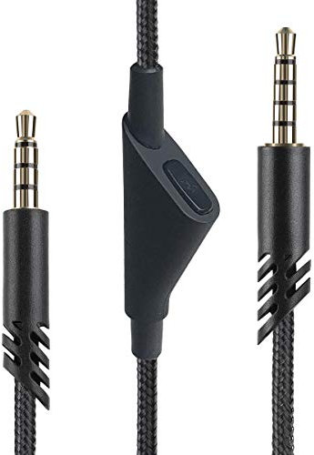 MJKOR 3 Meter für Astro A40TR Inline Stummschaltkabel, Stummschaltfunktion, Audio-Gaming-Kabel, kompatibel mit Astro A40 TR Headsets (3 Meter, Stummschaltfunktion)