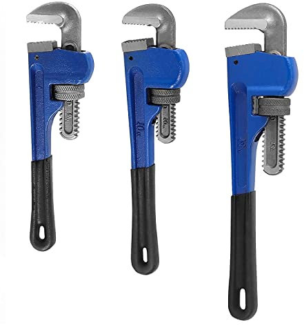 HOIGON 3-teiliges Rohrzangen-Set, 20,3 cm, 25,4 cm, 35,6 cm, für Klempnerarbeiten im Haushalt.