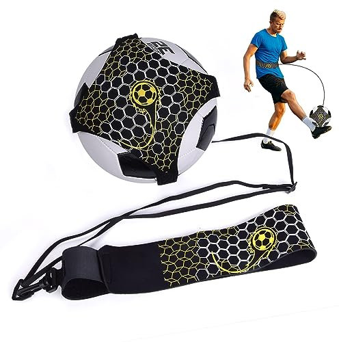 Football Training Belt/Football Kicking Training Equipment, Auxiliary Control Skills Adjustable Children Youth Adult Belt Elastic Size Fits for 3 4 5 Soccer
