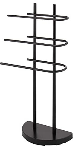 bremermann Stand-Handtuchhalter freistehend, 3 Stangen, Handtuchständer (Schwarz)