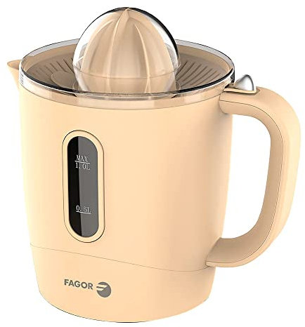 Fagor Exprimidor eléctrico colección Vinttage Crema. 30W de potencia, capacidad de 1L y precioso exterior color crema retro.