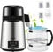 VEVOR Destilador de Agua 4L Filtro de Destilación de Agua con Recipiente de Vidrio 750 W 1 L/H Ajuste de Velocidad, Destilación Filtro Purificador de Acero Inoxidable Temperatura Doble 7,9lbs, Plata