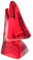 Paule & Knopf Eleganter, schimmernder Brillenhalter NASE aus Glas (Rot)